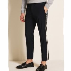 EUC- H&M Tuxedo Stripe Ponte Knit Pull On Skinny Dress Pant